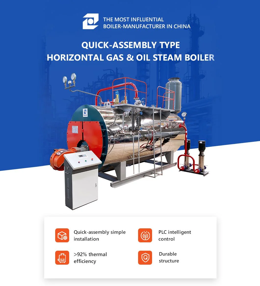 Hot Sale Low Pollution Dual Fuel Oil Gas Heavy Oil Fired 5ton Steam Boiler Prices