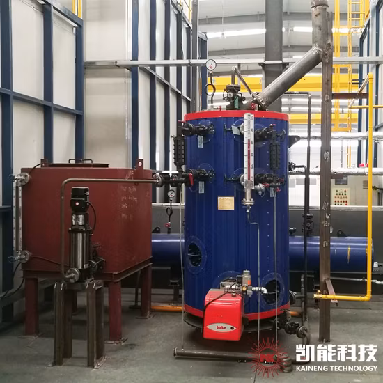 自動石油（ガス）焚き蒸気温水ボイラー。