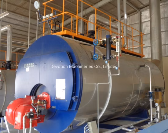 ヨーロッパ型バーナーを備えた横型ガス、石油、蒸気の二元燃料ボイラー